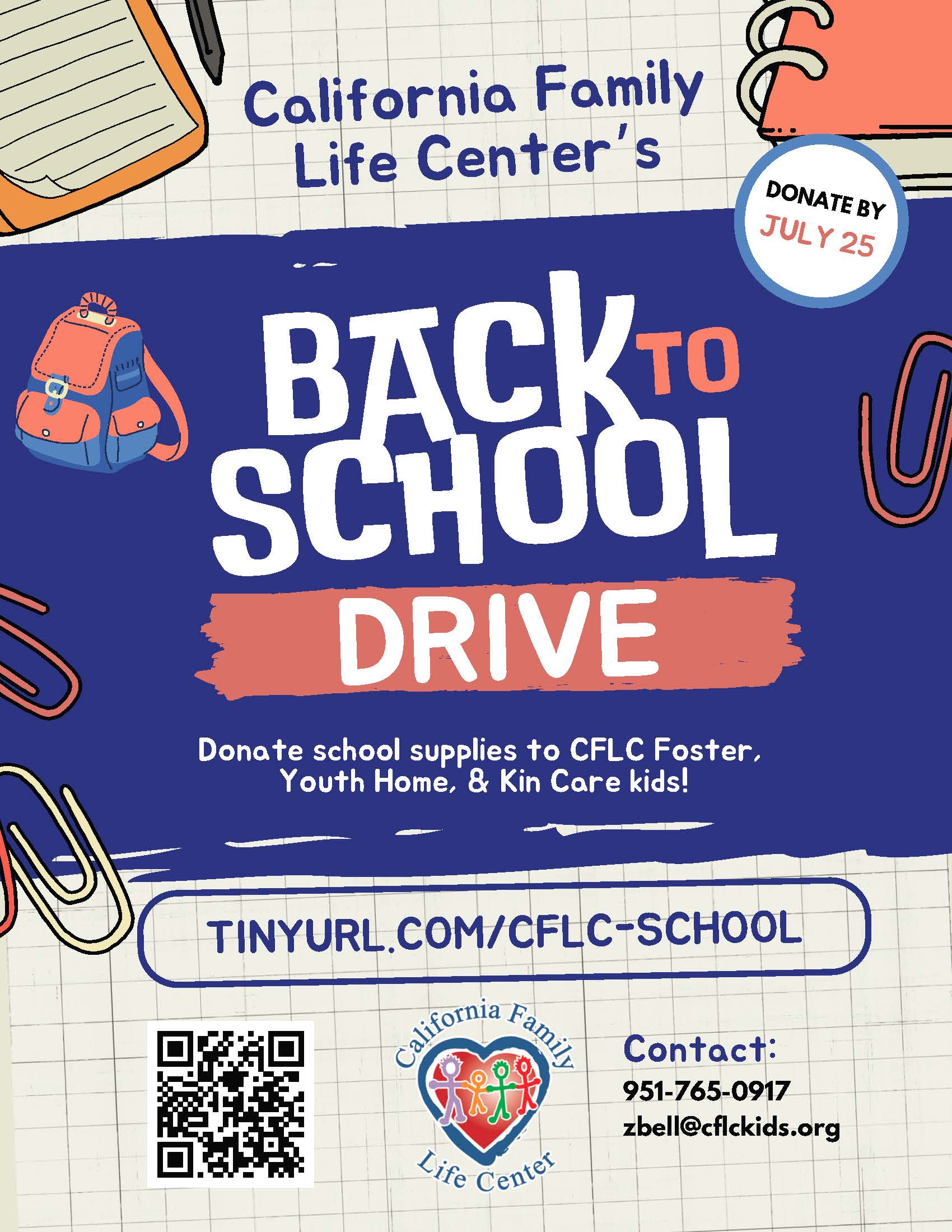 CFLC Back to School Drive 2025
